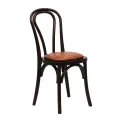 Hoop Back Dining Chairs in Dark Walnut with Bison Tan Seat (2 Pack) - Image 1