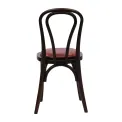 Hoop Back Dining Chairs in Dark Walnut with Bison Bordeaux Seat (2 Pack) - Image 2