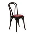 Hoop Back Dining Chairs in Dark Walnut with Bison Bordeaux Seat (2 Pack) - Image 1