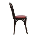 Hoop Back Dining Chairs in Dark Walnut with Bison Bordeaux Seat (2 Pack) - Image 4