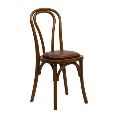 Hoop Back Dining Chairs in Weathered Oak with Bison Espresso Seat (2 Pack)