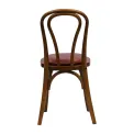 Hoop Back Dining Chairs in Weathered Oak with Bison Bordeaux Seat (2 Pack) - Image 2