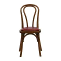 Hoop Back Dining Chairs in Weathered Oak with Bison Bordeaux Seat (2 Pack) - Image 3