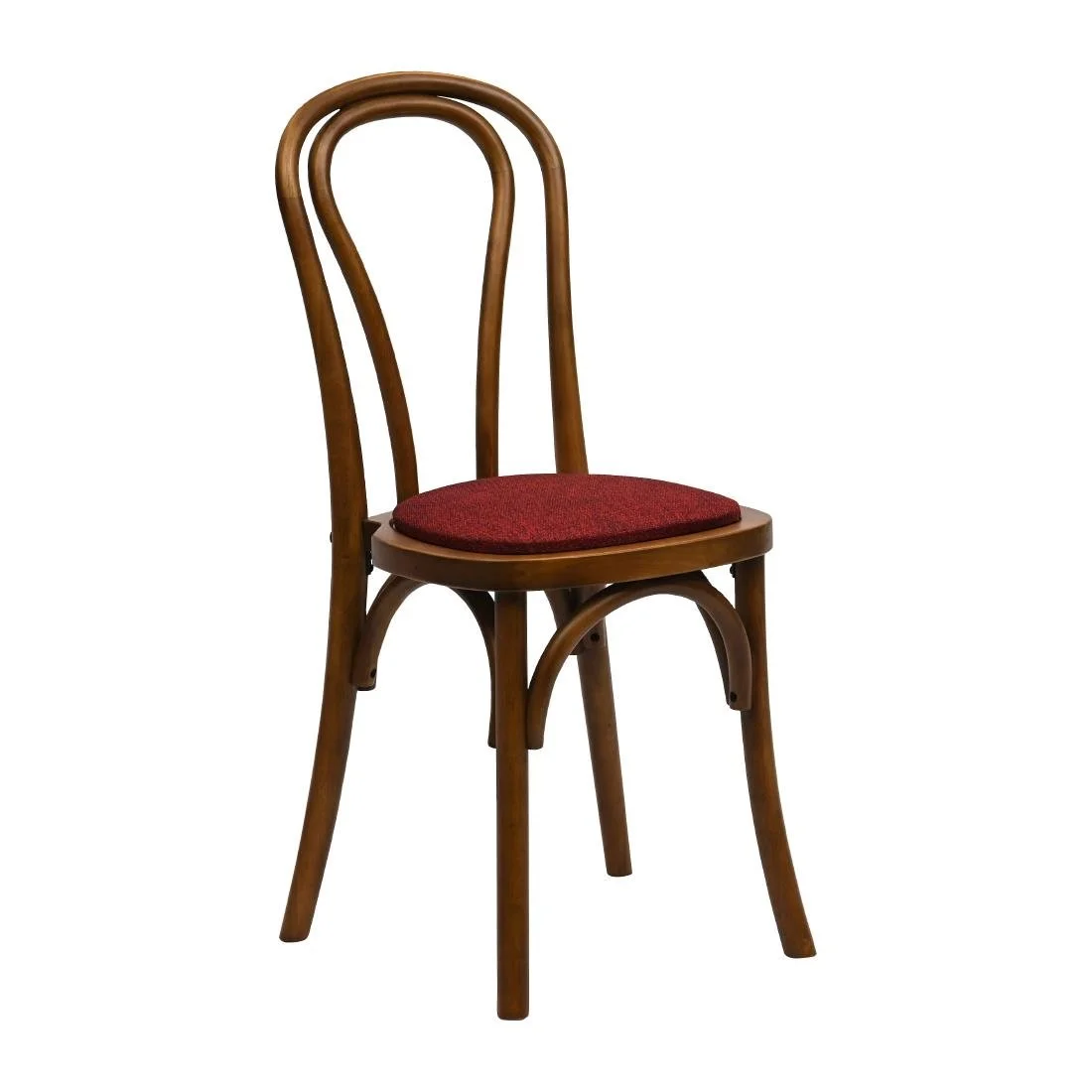 Hoop Back Dining Chairs in Weathered Oak with Shetland Scarlett Seat (2 Pack) - Image 1