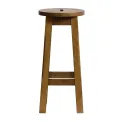 Wooden Top High Stool in Weathered Oak (2 Pack) - Image 2