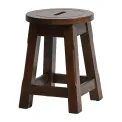 Wooden Top Low Stool in Vintage (2 Pack) - Image 1
