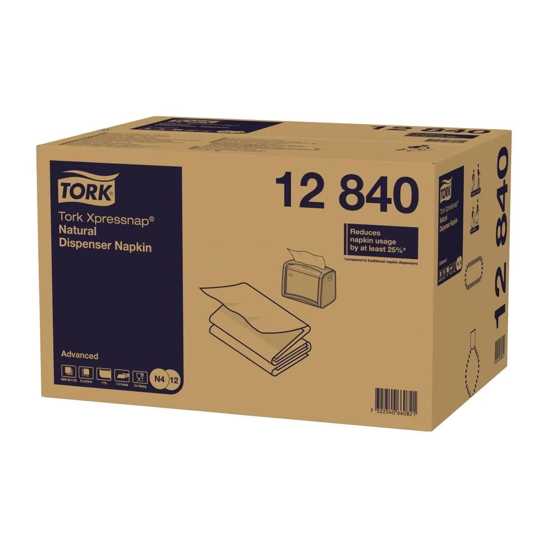 Tork Xpressnap Dispenser Napkins Natural N4 (9000 Pack) - Image 1