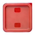 Hygiplas Square Food Storage Container Lid Red - Image 2