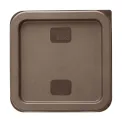 Hygiplas Square Food Storage Container Lid Brown - Image 2