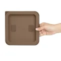 Hygiplas Square Food Storage Container Lid Brown - Image 3