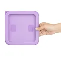 Hygiplas Square Food Storage Container Lid Purple - Image 3