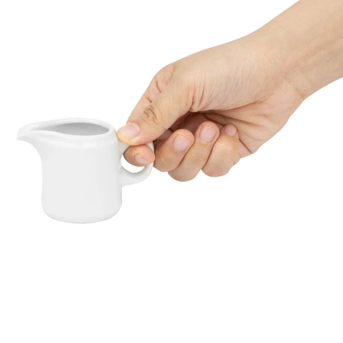 Olympia Whiteware Handled Jugs 65ml (12 Pack) - Image 9