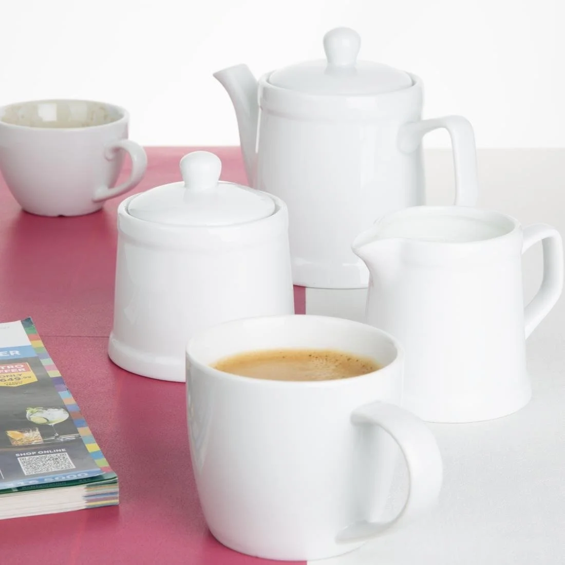 Olympia Whiteware Pier Jugs 200ml (6 Pack) - Image 9