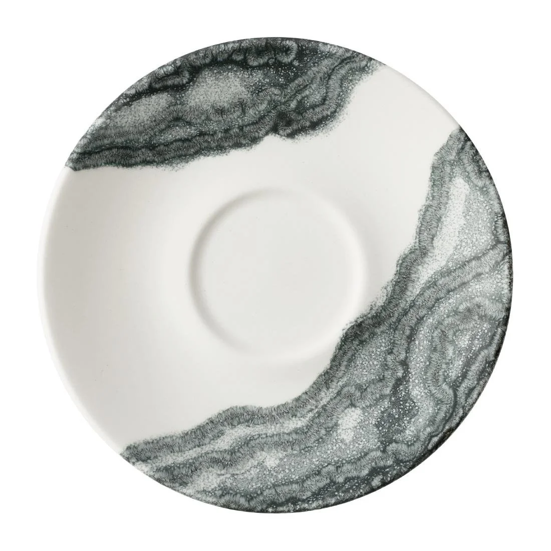 Churchill China Tide Black Cappuccino Saucers 158mm (12 Pack)