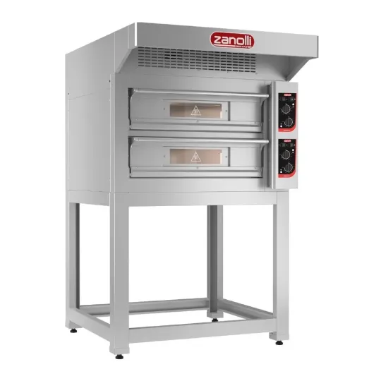 Zanolli EP70 4/MC Double Deck Electric Pizza Oven with Stand