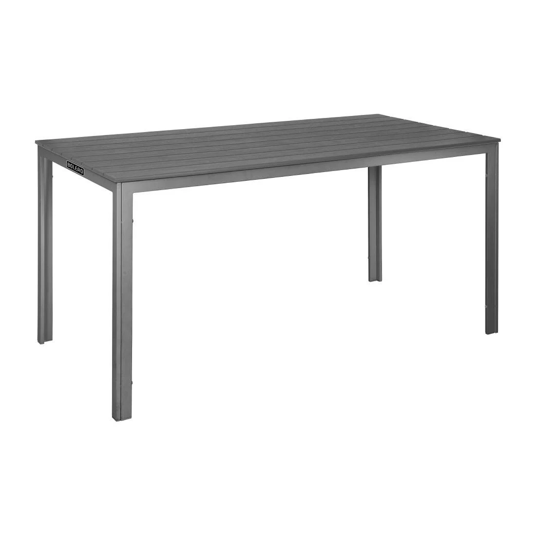 Bolero Valletta Grey Slatted Outdoor Table 1560mm - Image 1