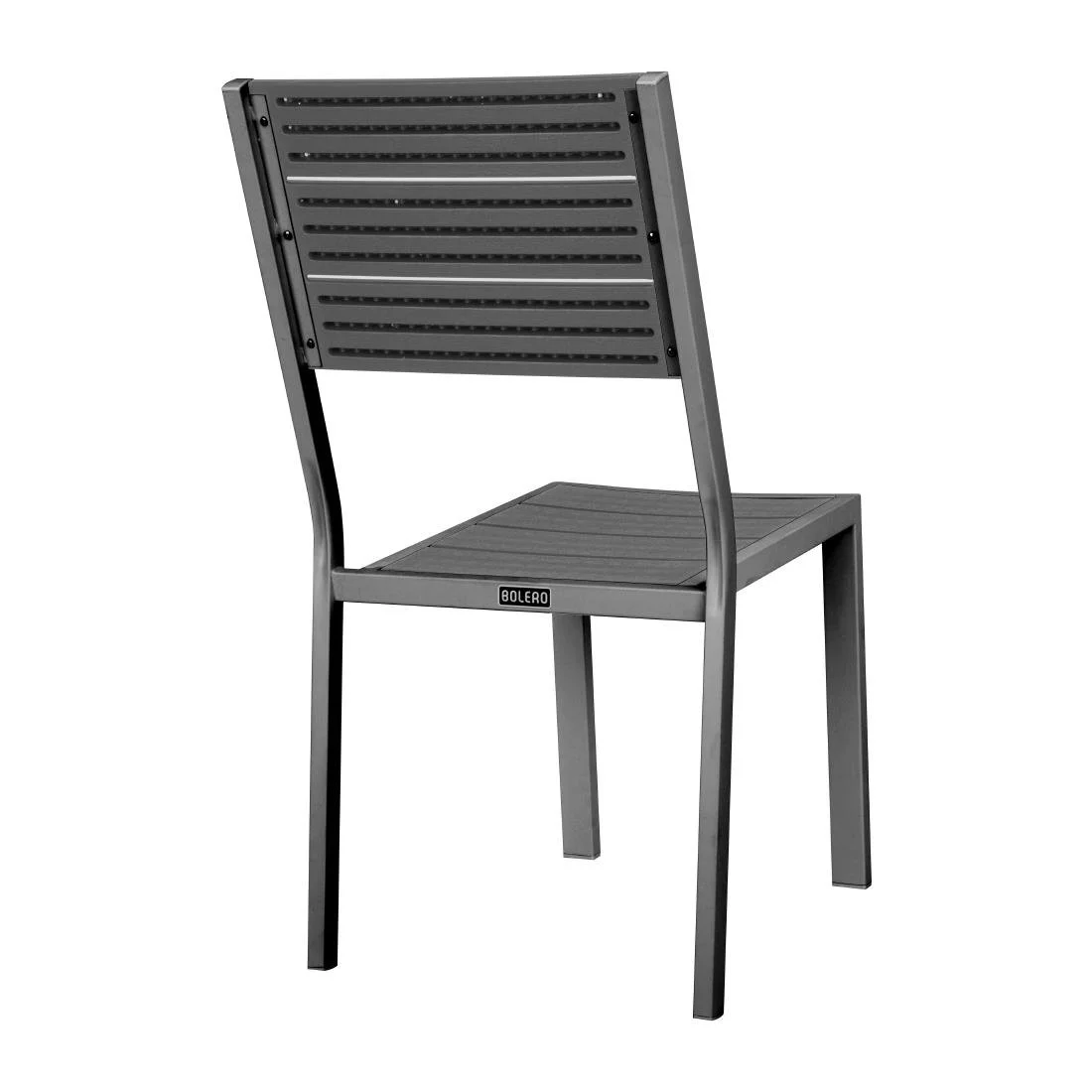Bolero Valletta Grey Slatted Side Chair (4 Pack) - Image 10