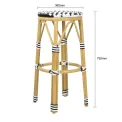 Bolero Parisian Style PE Rattan Bar Stools Black (2 Pack) - Image 2
