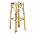 Bolero Parisian Style PE Rattan Bar Stools Black (2 Pack) - Image 5