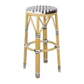 Bolero Parisian Style PE Rattan Bar Stools Black (2 Pack) - Image 1
