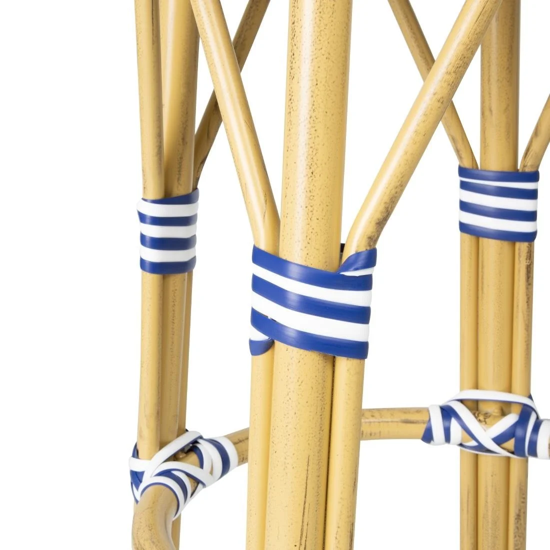 Bolero Parisian Style PE Rattan Bar Stools Blue (2 Pack) - Image 3