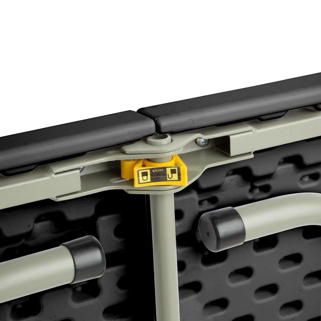 Bolero Rectangular Centre Folding Table 6ft Black - Image 8