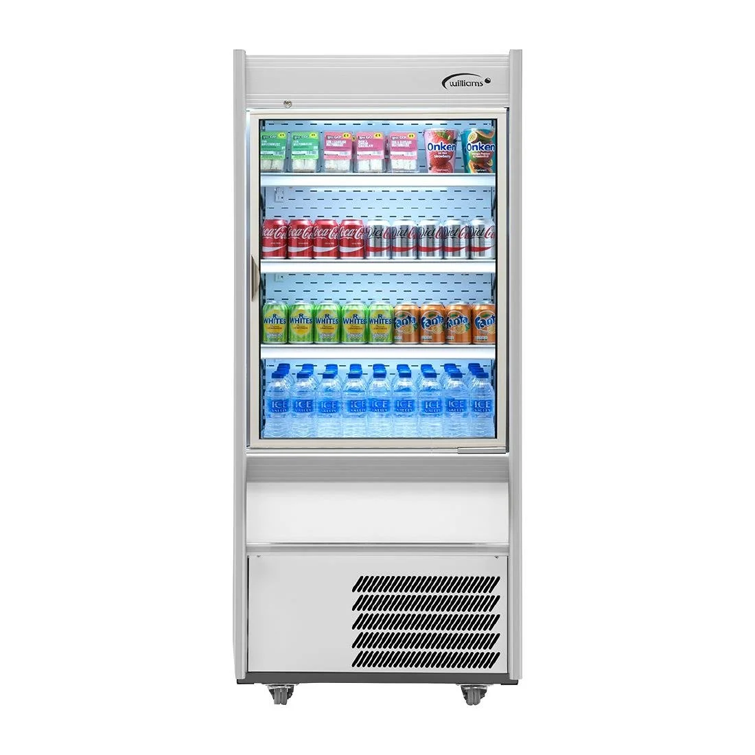 Williams Slimline Gem Multideck Fridge with Hinged Door Steel