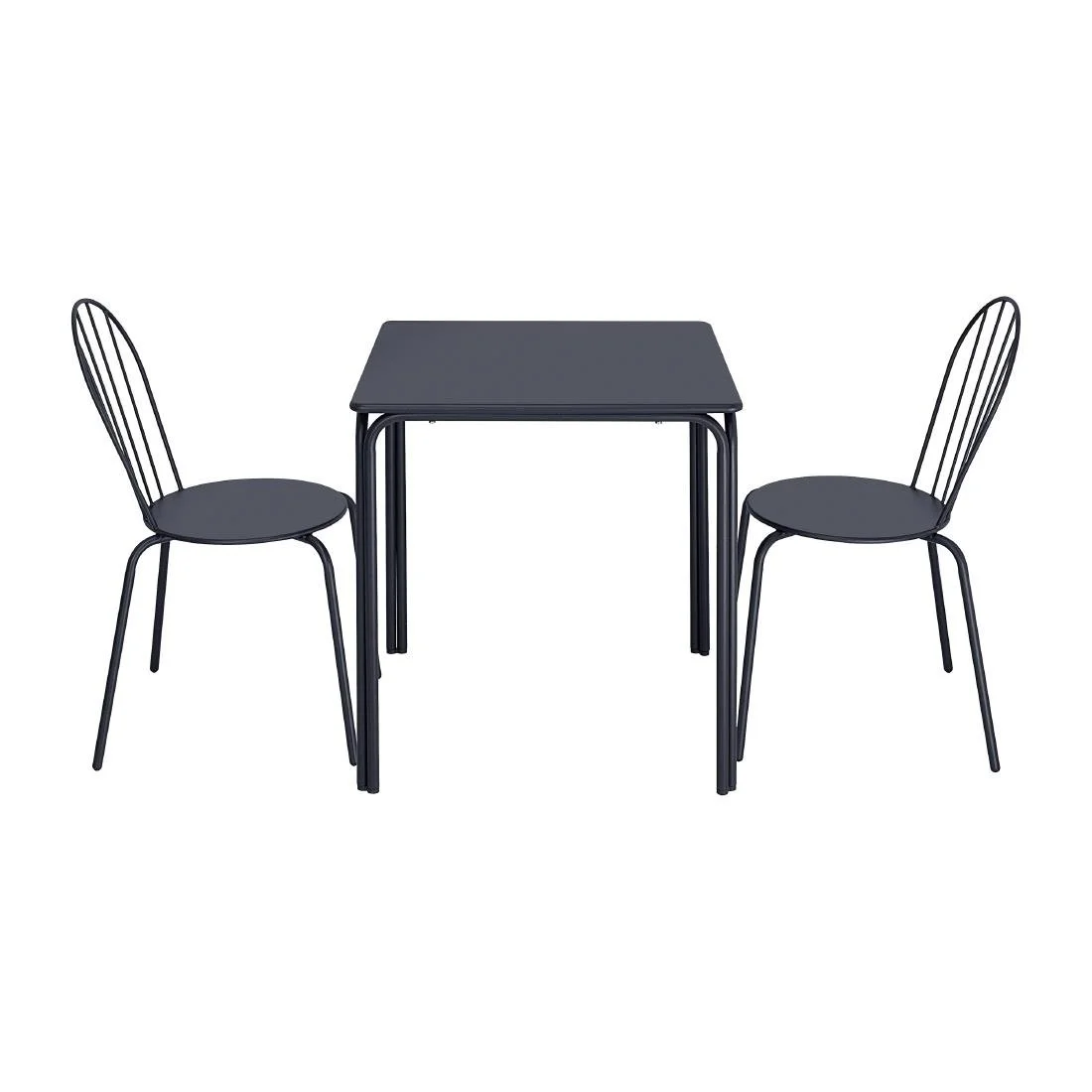 Bolero Adeline Steel Square Table 700mm Slate Blue - Image 3