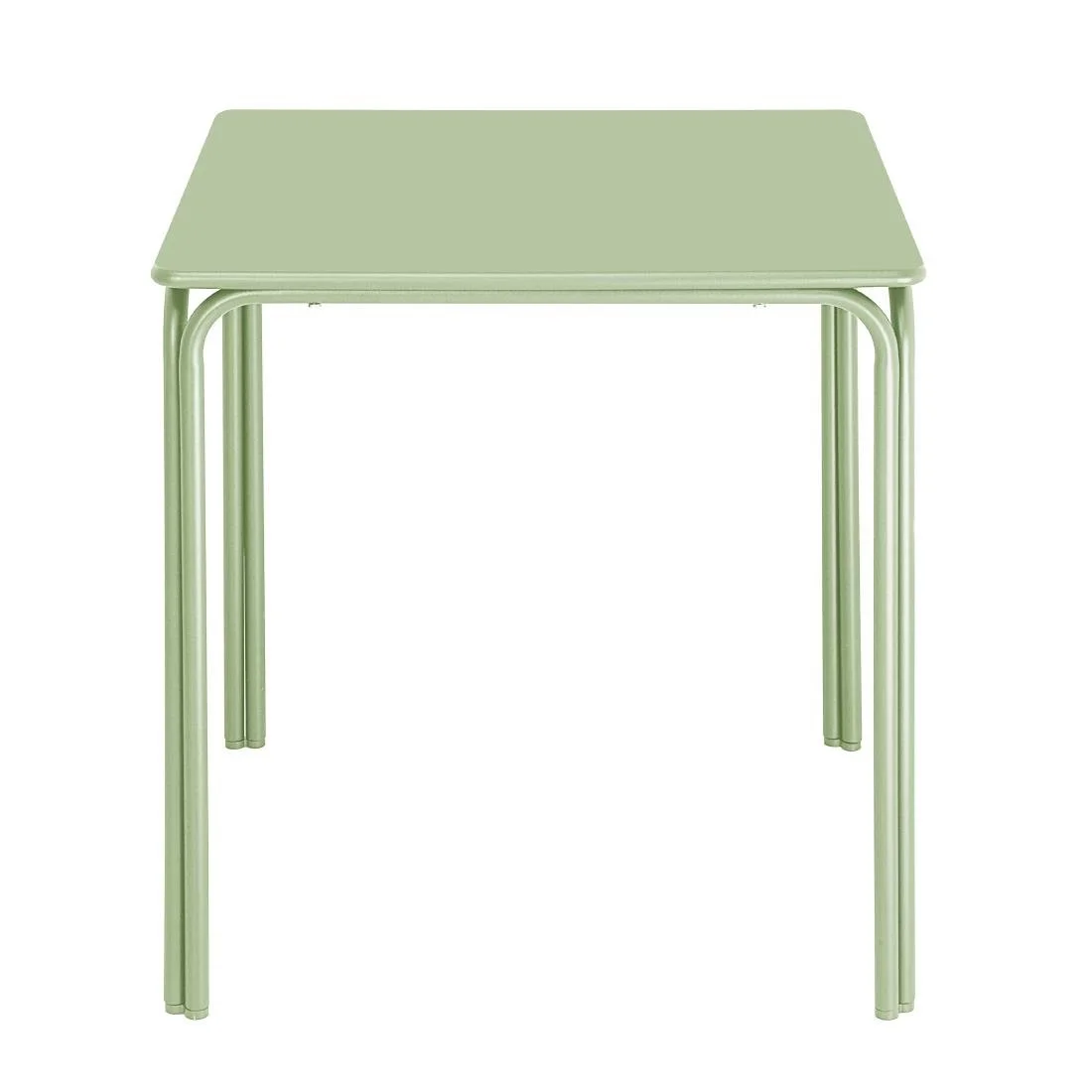 Bolero Adeline Steel Square Table 700mm Light Green - Image 2
