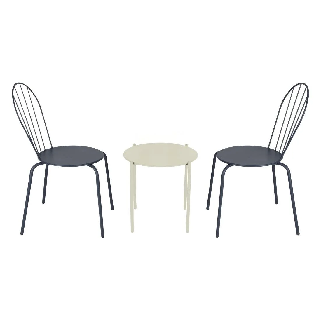 Bolero Perth Round Low Coffee Table Light Grey 450mm - Image 4