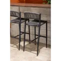Bolero Eden PE Twist Rattan Outdoor Bar Stool Charcoal (2 Pack) - Image 6