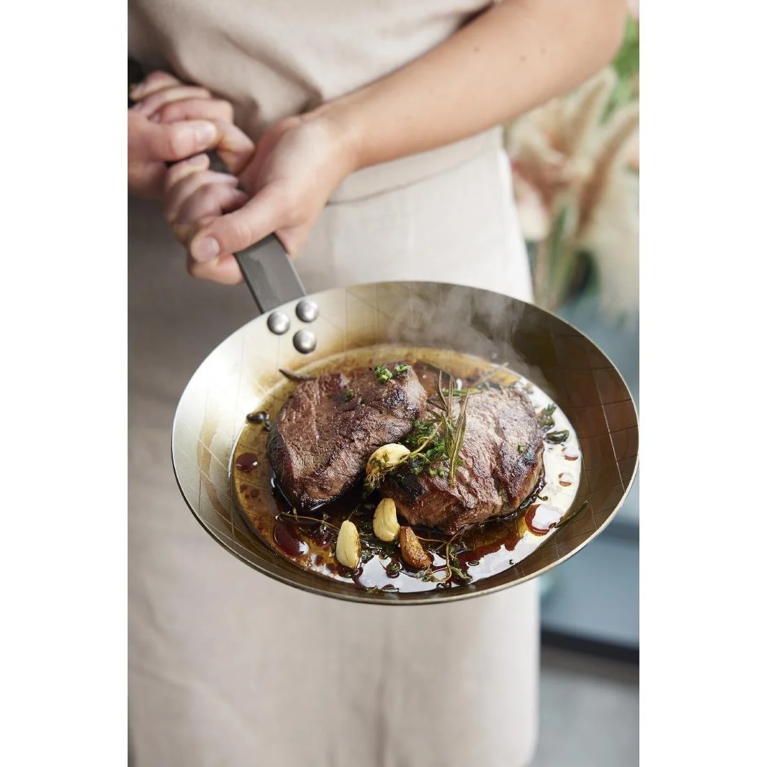 De Buyer Mineral B Steel Steak Frying Pan 24cm - Image 7