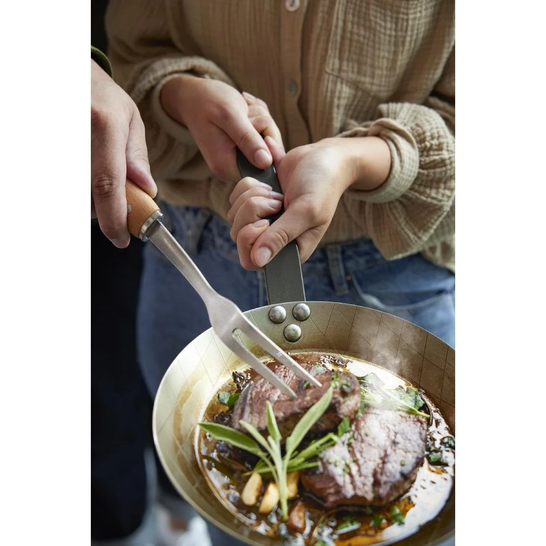 De Buyer Mineral B Steel Steak Frying Pan 24cm - Image 8