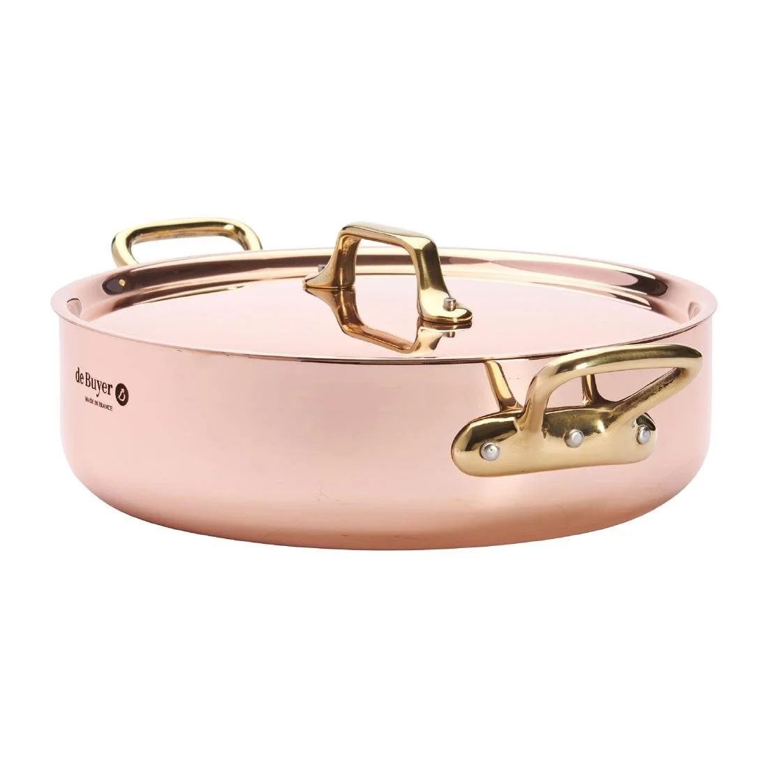 De Buyer Inocuivre Saute Pan with Lid Brass 24cm - Image 6