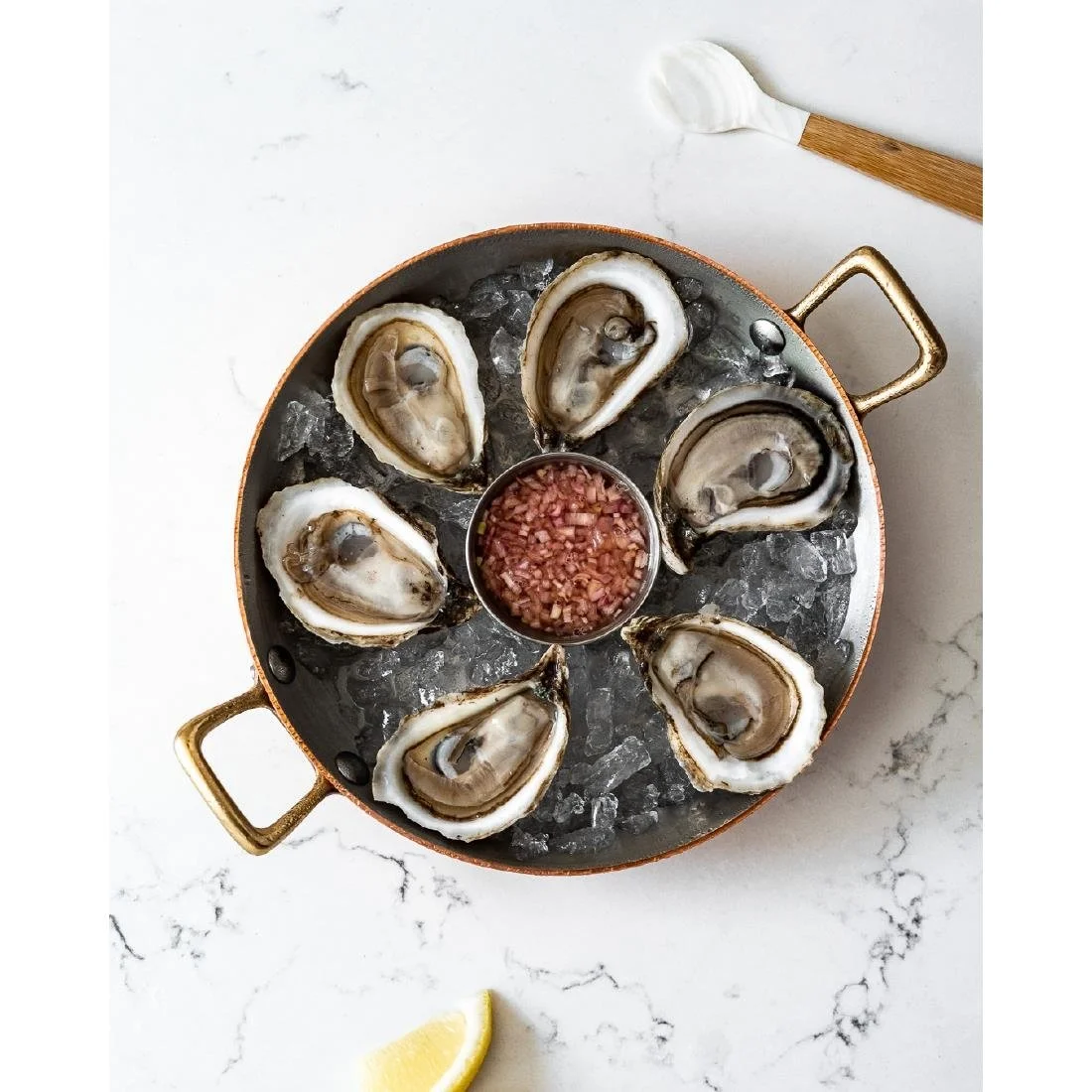 De Buyer Inocuivre Round Dish with Brass Handles 12cm - Image 2