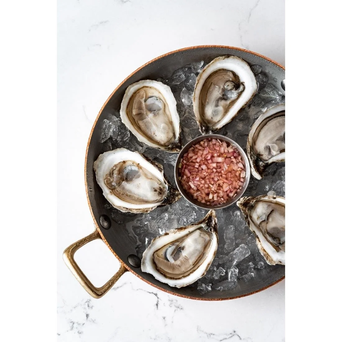 De Buyer Inocuivre Round Dish with Brass Handles 12cm - Image 3