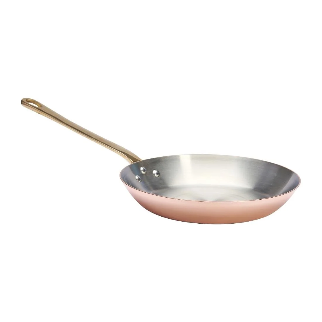 De Buyer Inocuivre Round Frying Pan with Handle Brass 24cm - Image 2