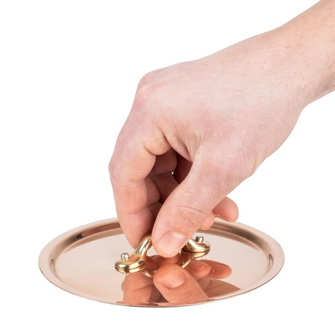 De Buyer Inocuivre Lid with Brass Handle 14cm - Image 5