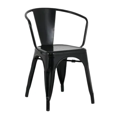 Bolero Bistro Curve Armchairs Black (4 Pack)