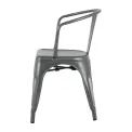 Bolero Bistro Curve Armchairs Gunmetal (4 Pack) - Image 3