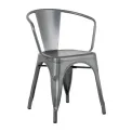 Bolero Bistro Curve Armchairs Gunmetal (4 Pack) - Image 1