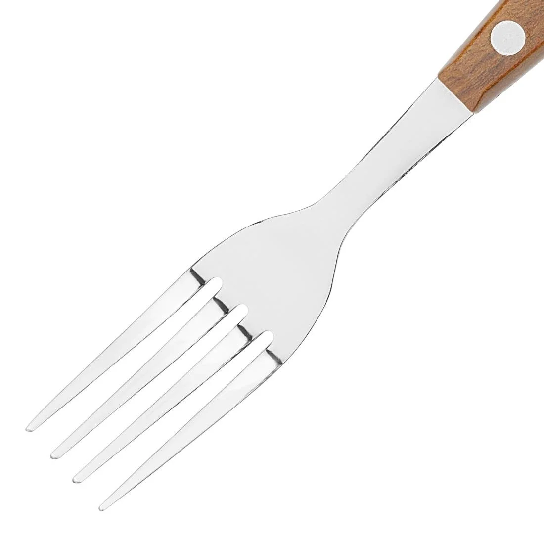 Olympia Steak Forks with Wood Effect Handles (12 Pack) - Image 2
