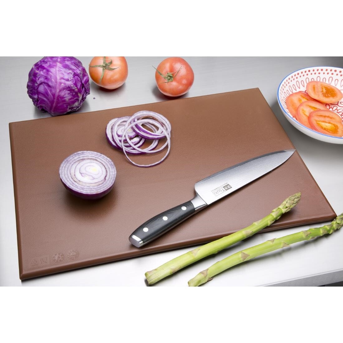 Hygiplas High Density Brown Chopping Board Standard