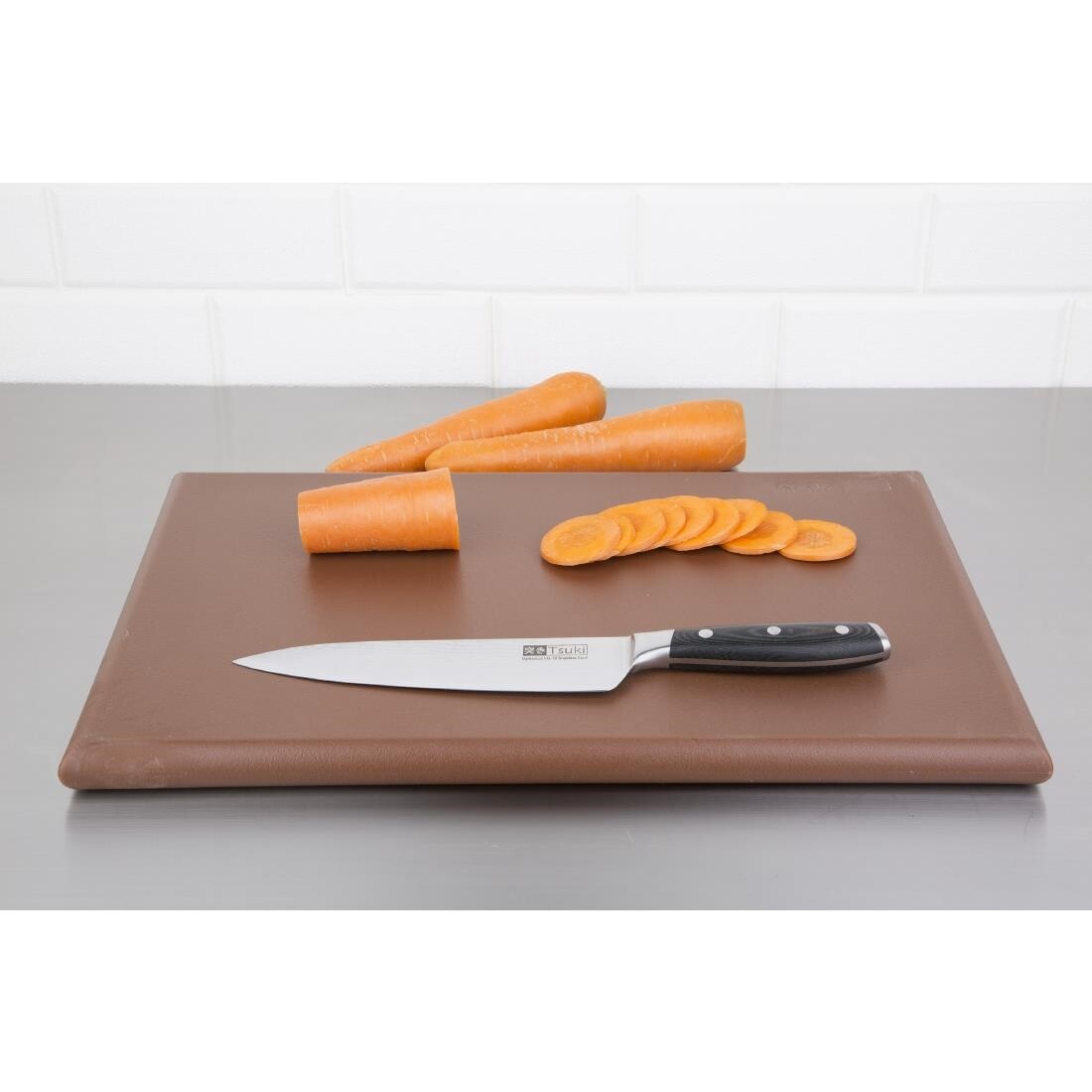 Hygiplas Extra Thick High Density Brown Chopping Board