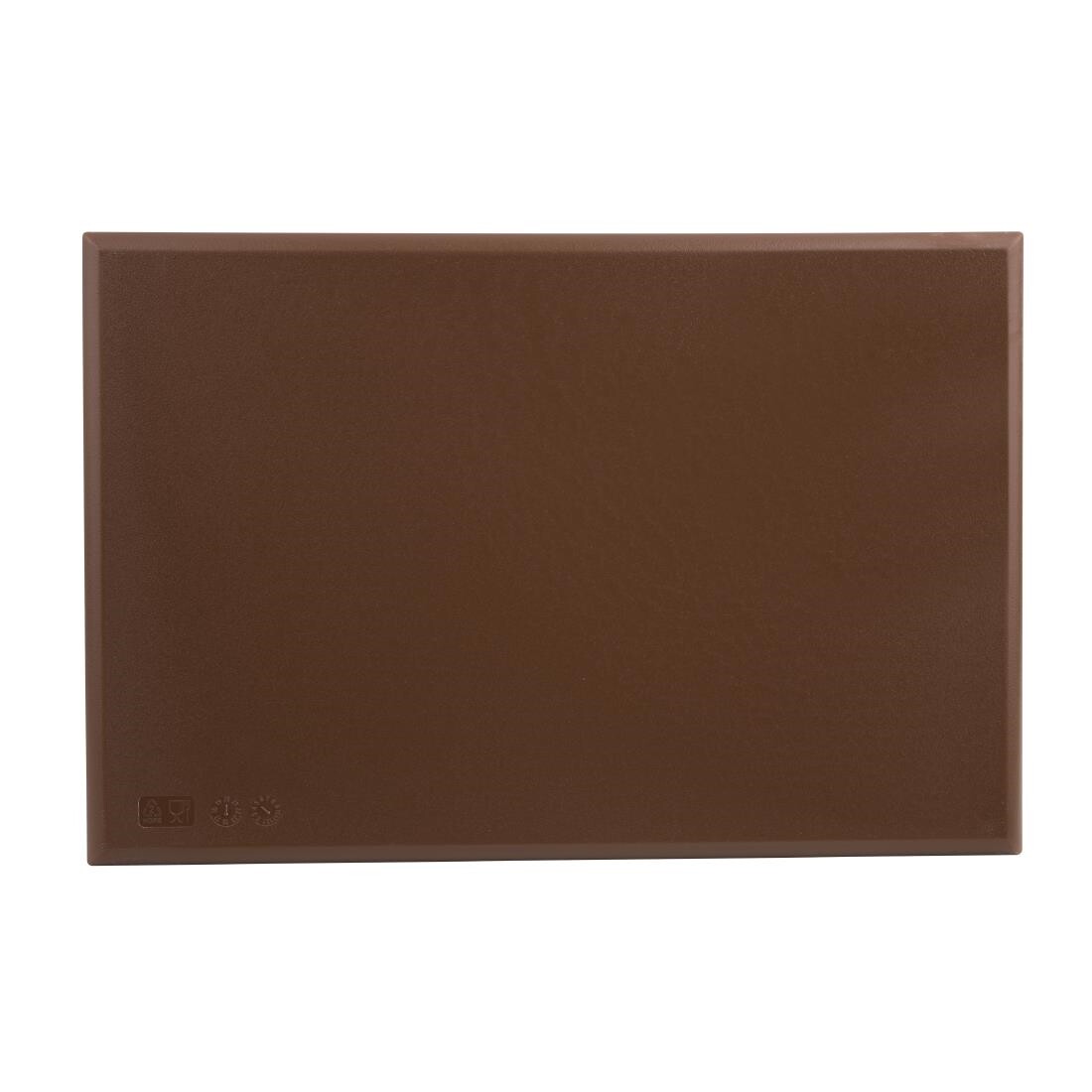 Hygiplas Extra Thick High Density Brown Chopping Board