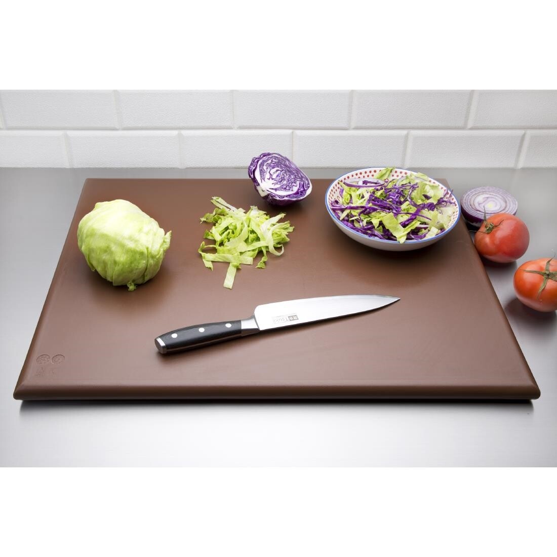 Hygiplas Extra Large High Density Brown Chopping Board