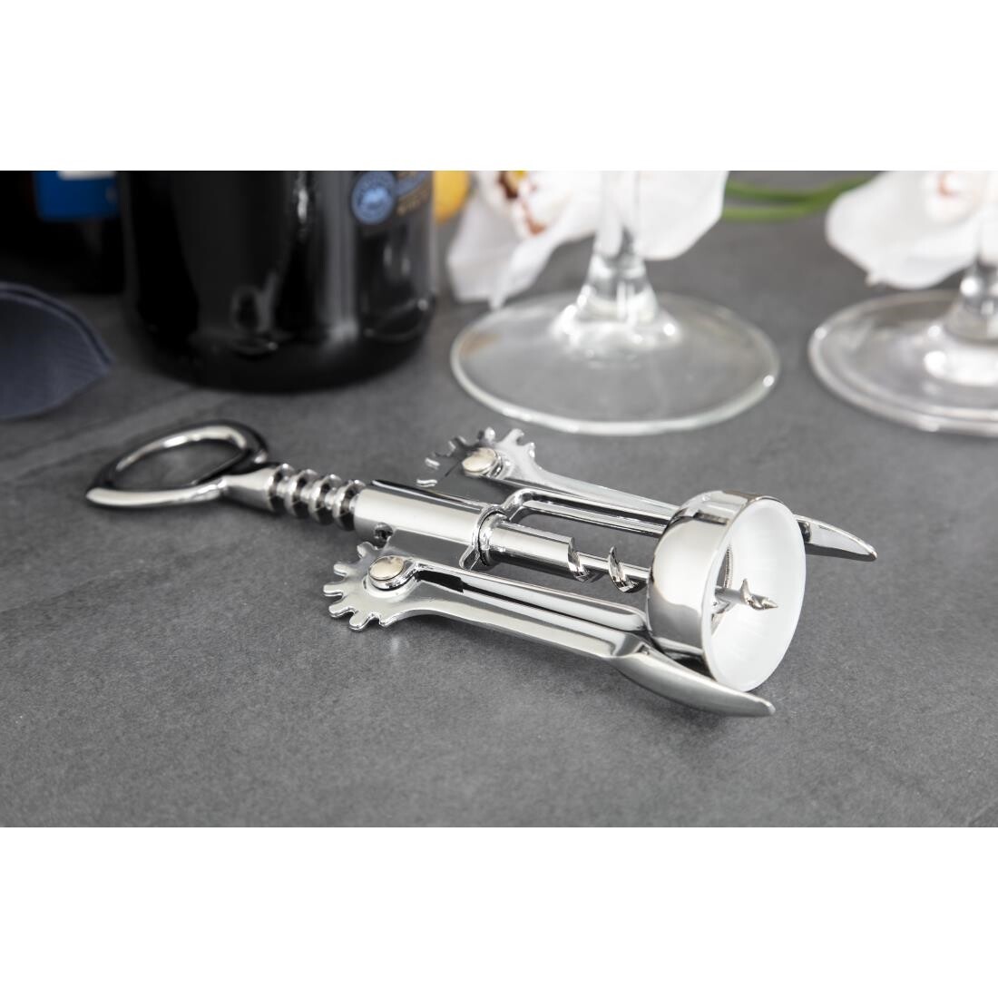 Winged Bottle Opener and Corkscrew
