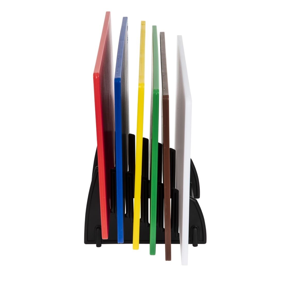 Hygiplas Standard Low Density Chopping Board Set with Rack