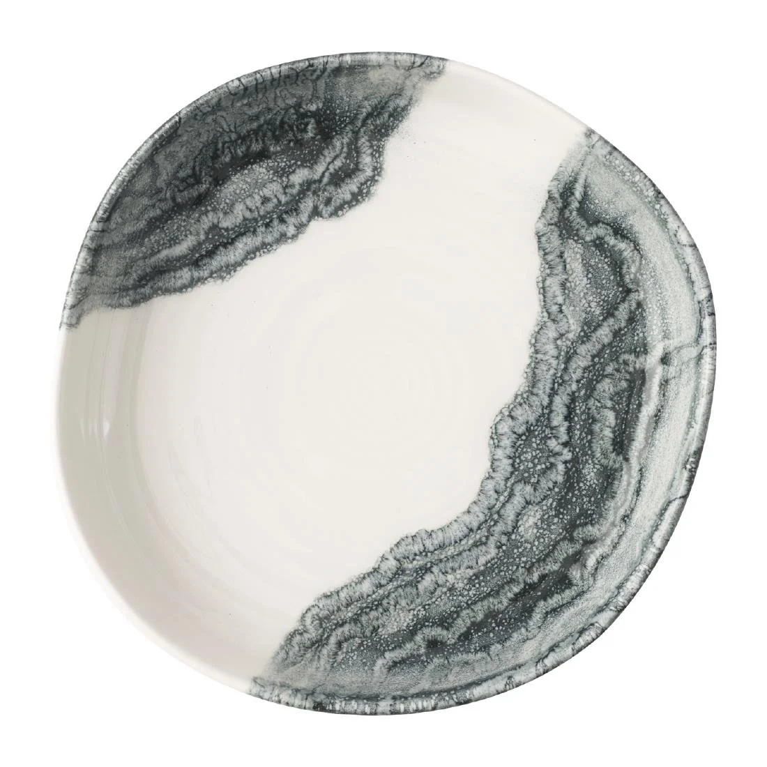 Churchill Tide Black Organic Walled Bowls 230mm (6 Pack) - Image 1