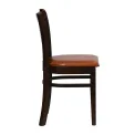 Turin Dining Table with 4 Manhattan Chairs in Dark Walnut with Bison Tan - Image 4